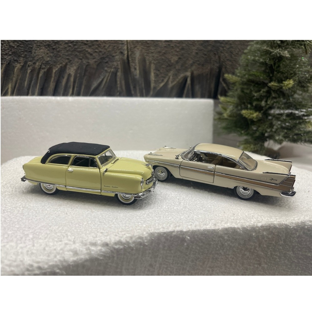 Franklin Mint 1950 Nash Ambassador & 1957 Plymouth Fury Diecast 1:24 Set Boxed